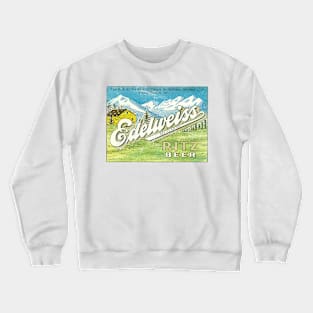 Edelweiss Ritz Beer --- Defunct Brewery Logo Crewneck Sweatshirt